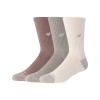New Balance Unisex Active Premium Crew 3 Pack Socks 3 Pack In Gray