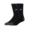 New Balance Unisex Active Premium Crew Socks 2 Pack In Black