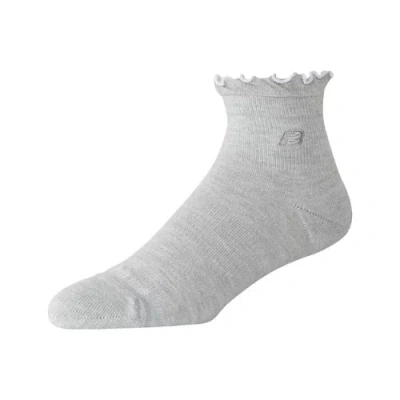 New Balance Unisex Active Premium Ruffle Socks 1 Pair In Gray