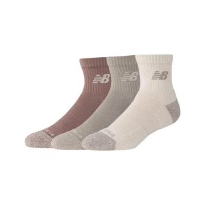 New Balance Unisex Active Quarter Socks 3 Pack In Print/pattern/misc