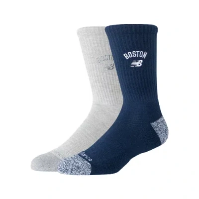 New Balance Unisex Boston City Sock 2 Pack In Print/pattern/misc