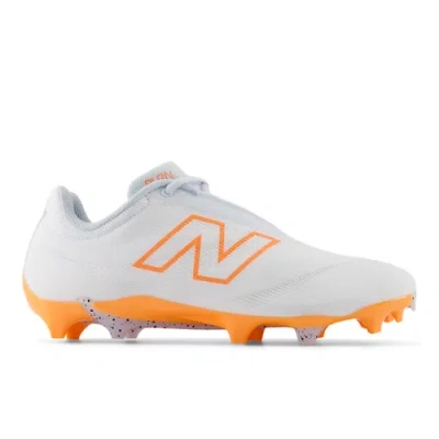 New Balance Unisex Burnx4 Lacrosse Shoes In White/orange/blue