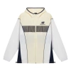 New Balance Unisex Embroidery Logo Color Contrast Hooded Jacket Coat White In Multi