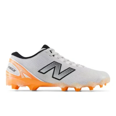 New Balance Unisex Freezelx V5 Low Lacrosse Shoes In White/orange/black