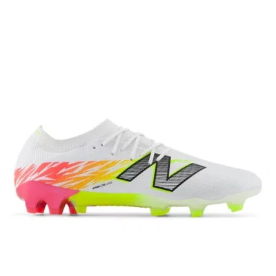 New Balance Unisex Furon Elite Fg V8 Soccer Shoes In White/red/yellow