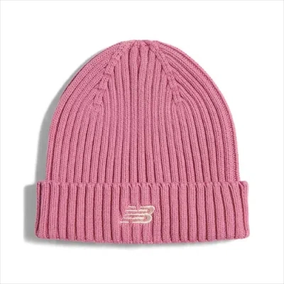 New Balance Unisex Kids Small Logo Beanie In Pink