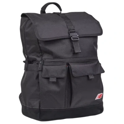 New Balance Unisex Legacy Icon Flap Backpack In Black