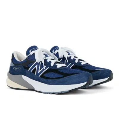 New Balance Unisex Made In Usa 990v6 In Blau/schwarz, Wildleder/mesh, Grösse 45.5 In Black
