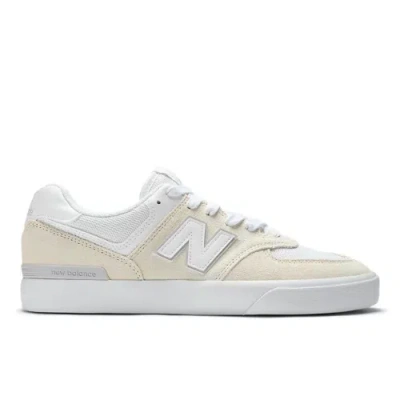 New Balance Unisex Nb Numeric 574 Vulc Skateboarding Shoes In White