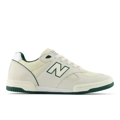 New Balance Unisex Nb Numeric Tom Knox 600 In Weiss/grün, Wildleder/mesh, Grösse 44.5 In Green