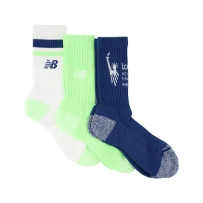 New Balance Unisex Nyc Crew Lifestyle 3 Pack Socks 3 Pack In Pattern