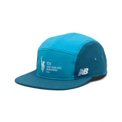 New Balance Unisex Nyc Marathon 5 Panel Cap In Blue