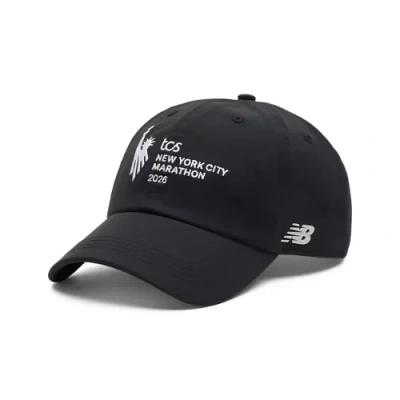 New Balance Unisex Nyc Marathon 6 Panel Performance Cap In Black