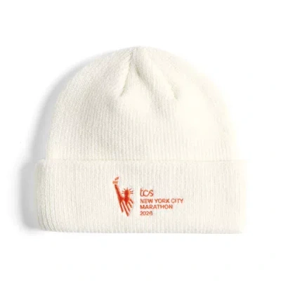 New Balance Unisex Nyc Marathon Cuff Knit Hat In Beige