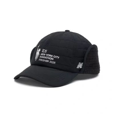 New Balance Unisex Nyc Marathon Earflap Cap In Black
