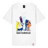 New Balance Unisex Printing Knitting Tee White In White