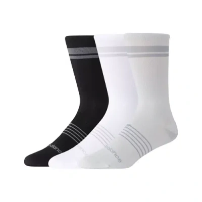 New Balance Unisex Pro Run Crew Socks 3 Pack In Print/pattern/misc