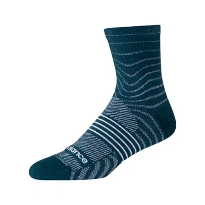 New Balance Unisex Pro Run Qtr Socken 1 Pair In Grün, Nylon, Grösse L In Blue