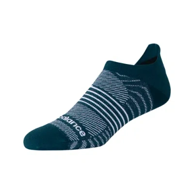 New Balance Unisex Pro Run Tab Socken 1 Pair In Grau/grün/schwarz, Nylon, Grösse M In Multi