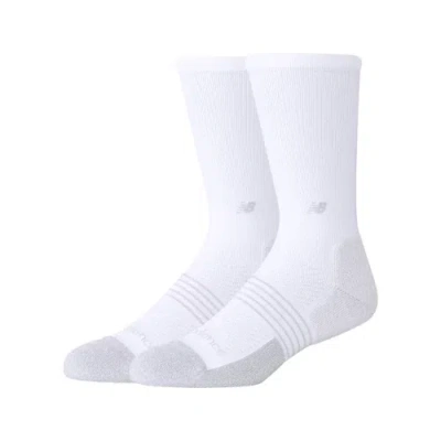 New Balance Unisex Pro Training Cushion Crew Socks 2 Pack In White