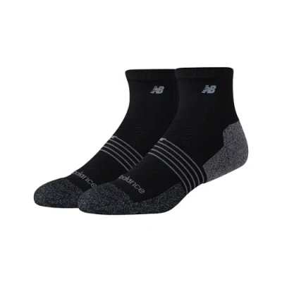 New Balance Unisex Pro Training Quarter Socks 2 Pack In Black