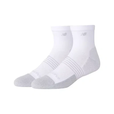 NEW BALANCE UNISEX PRO TRAINING QTR SOCKS 2 PACK IN WEISS, NYLON, GRÖSSE XL