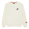 New Balance Unisex Round-neck Sweatshirt Ivory In White