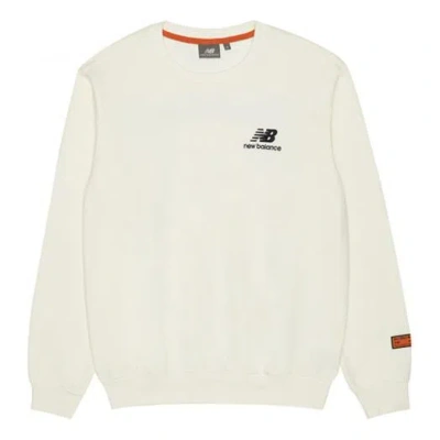 New Balance Unisex Round-neck Sweatshirt Ivory In White