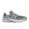 New Balance Grey Low Top Sneakers With Logo Detail In Suede And Tech Fabric Man