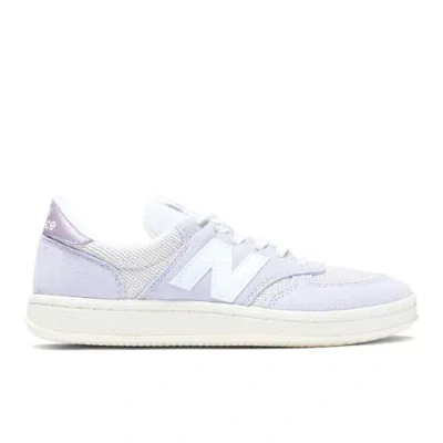 NEW BALANCE UNISEX T500 IN GRAU/BEIGE/VIOLETT/WEISS, WILDLEDER/MESH, GRÖSSE 47.5