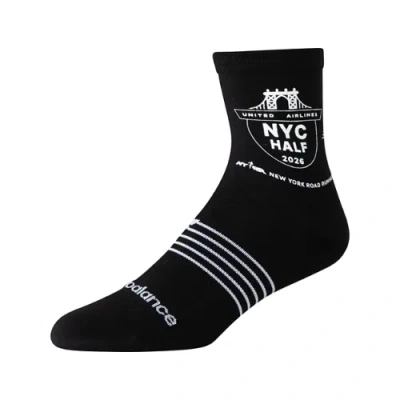 New Balance Unisex United Half Quarter Sock In Black