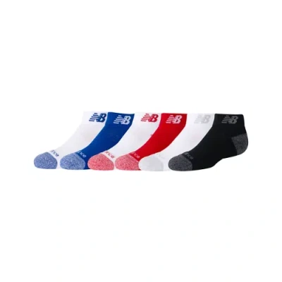 New Balance Unisex Youth Active Low Cut Socks 6 Pack In Print/pattern/misc