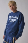 New Balance Varsity French Terry Crewneck Sweatshirt In Navy