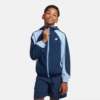 New Balance Kids' Varsity Woven Jacket In Blue