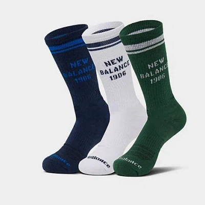 New Balance Verbiage Crew Socks (3-pack) In Multicolor