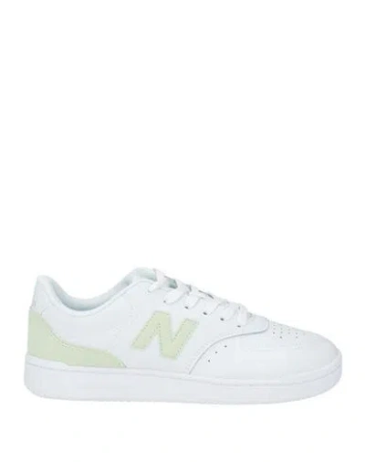 New Balance W80 Woman Sneakers White Size 9 Leather In Multi