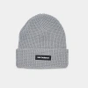 New Balance Waffle Knit Beanie Hat In Gray