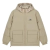 New Balance Warm Hooded Casual Down Jacket 'beige' In Brown