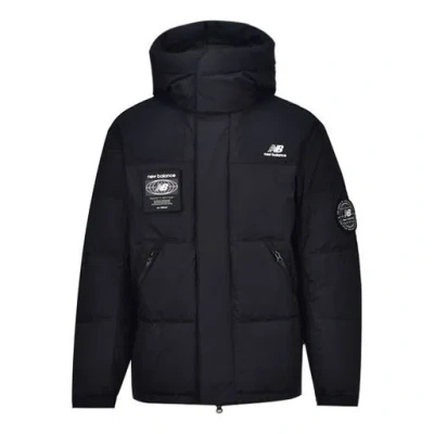 New Balance Warm Hooded Down Jacket 'black White'