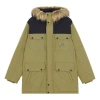 New Balance Warm Hooded Down Jacket 'olive Green Black'