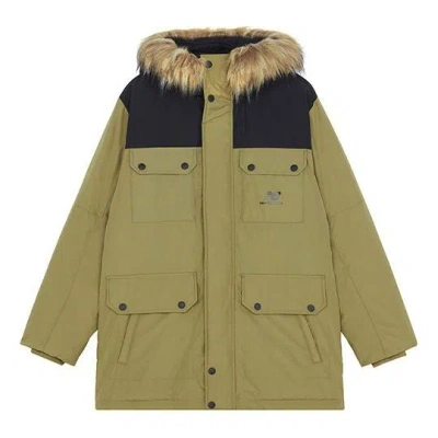 New Balance Warm Hooded Down Jacket 'olive Green Black'