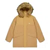 New Balance Warm Long Parka Jacket 'tan' In Brown