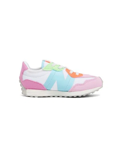 New Balance Kids' White 327 Low-top Sneakers In Pink