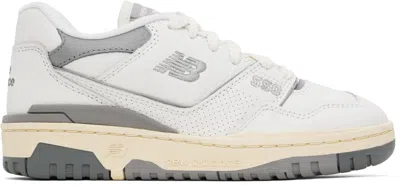 New Balance White 550 Sneakers In Sea Salt/team Away