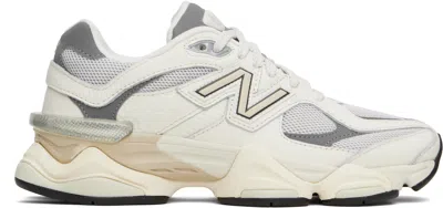 New Balance White & Gray 9060 Sneakers