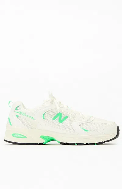 New Balance White & Green 530 Sneakers In White/green In Multi