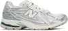 New Balance White & Silver 1906r Sneakers In Silver Metalic