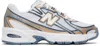 New Balance White & Tan 740 Sneakers