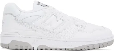 New Balance 550 Perforated Leather Sneakers In White