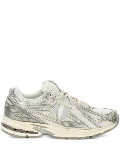 New Balance White Mesh U1906 Sneakers With Silver Accents In Gray